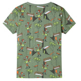 VidaXL Kinderpyjama mit kurzen Ärmeln 104 helles Khaki