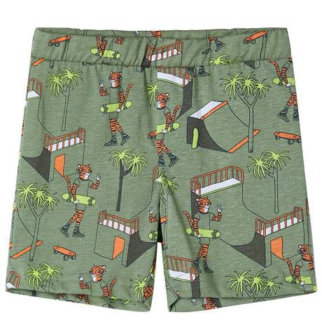 Vidaxl Kinderpyjama mit kurzen Ärmeln 116 helles Khaki