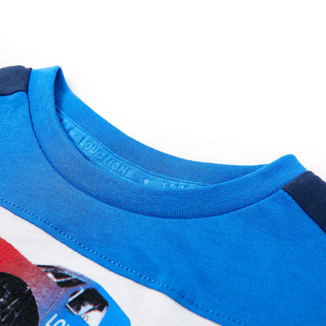VidaXL Kinderhemd 104 Blau und Marineblau