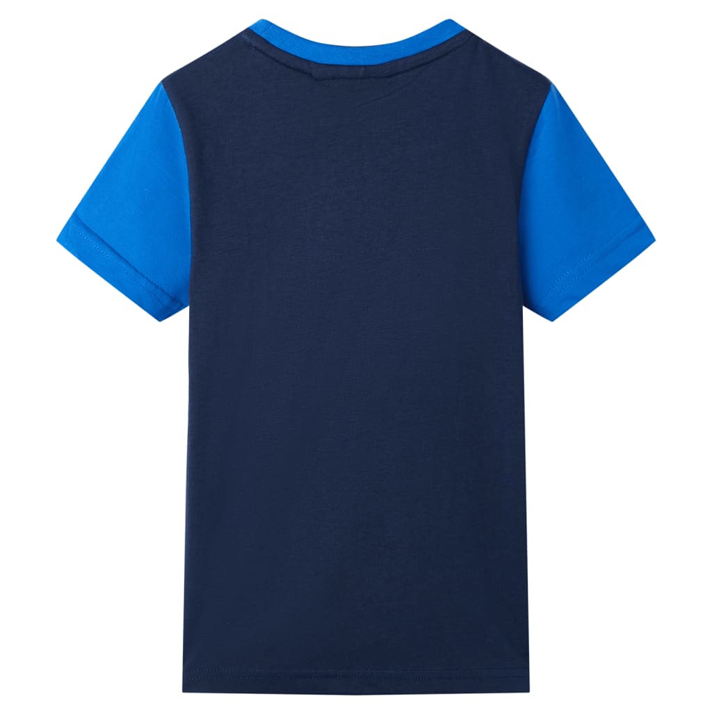 VidaXL Kinderhemd 116 Blau und Marineblau