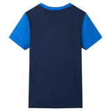 VidaXL Kinderhemd 140 Blau und Marineblau