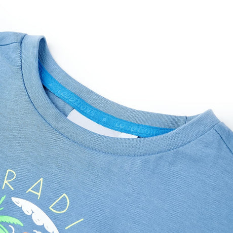 VidaXL Kindershirt 116 mittelblau