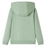 VidaXL Kinderstrickjacke mit Kapuze und Reißverschluss 104 helles Khaki