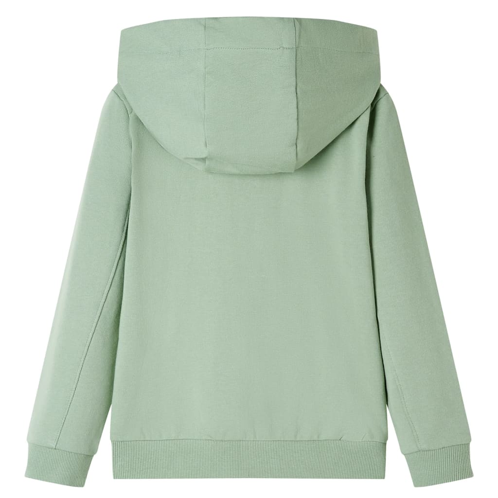 VidaXL Kinderstrickjacke mit Kapuze und Reißverschluss 140 helles Khaki
