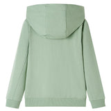 VidaXL Kinderstrickjacke mit Kapuze und Reißverschluss 140 helles Khaki