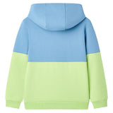 VidaXL Kinderpullover mit Kapuze 104 Blau und zartes Gelb