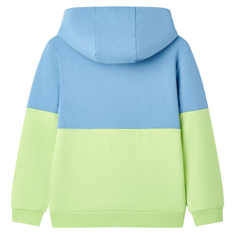 VidaXL Kinderpullover mit Kapuze 104 Blau und zartes Gelb