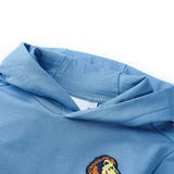 VidaXL Kinderpullover mit Kapuze 104 Blau und zartes Gelb