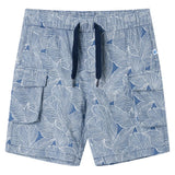 VidaXL Kindershorts mit Kordelzug 128 dunkelblau