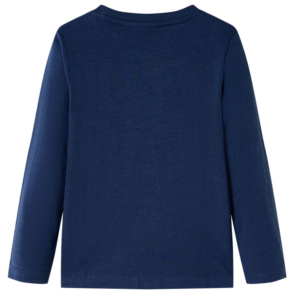 VidaXL Kinderhemd mit langen Ärmeln 104 Marineblau gemischt