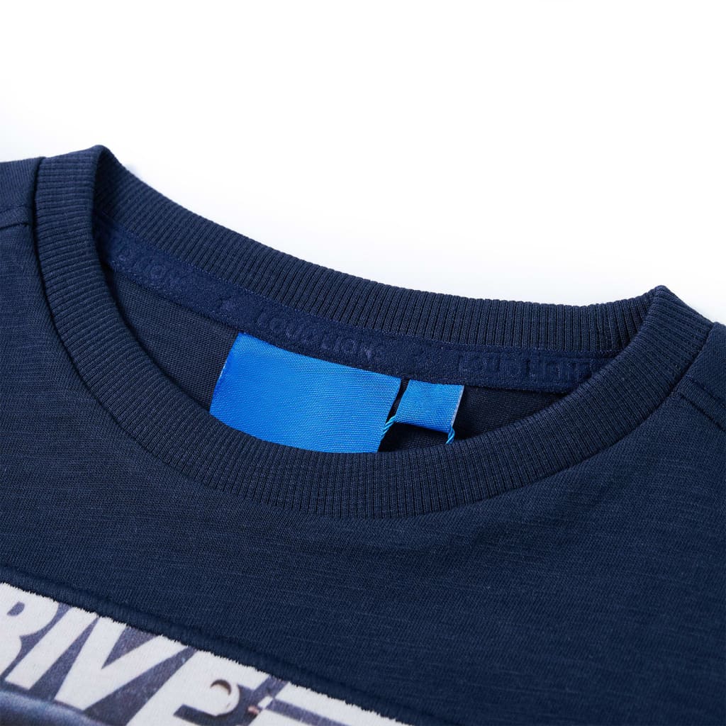 VidaXL Kinderhemd mit langen Ärmeln 116 Marineblau gemischt