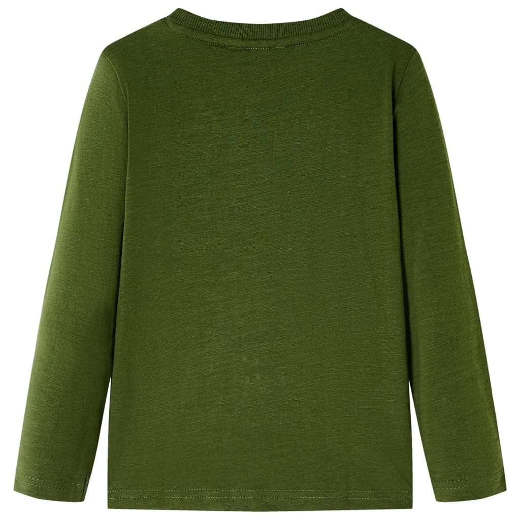 VidaXL Kindershirt mit langen Ärmeln 92 dunkles Khaki