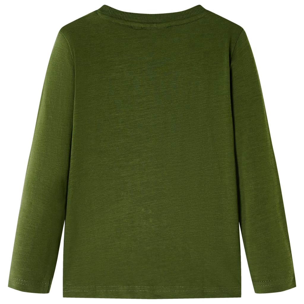 VidaXL Kindershirt mit langen Ärmeln 116 dunkles Khaki