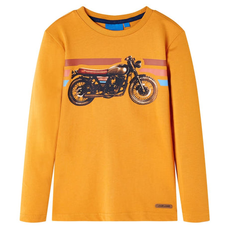 VidaXL Kindershirt mit langen Ärmeln 92 Ocker