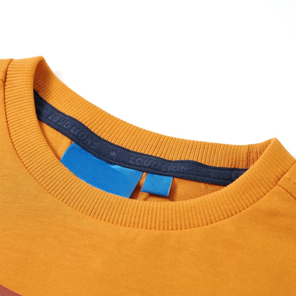 VidaXL Kindershirt mit langen Ärmeln 92 Ocker
