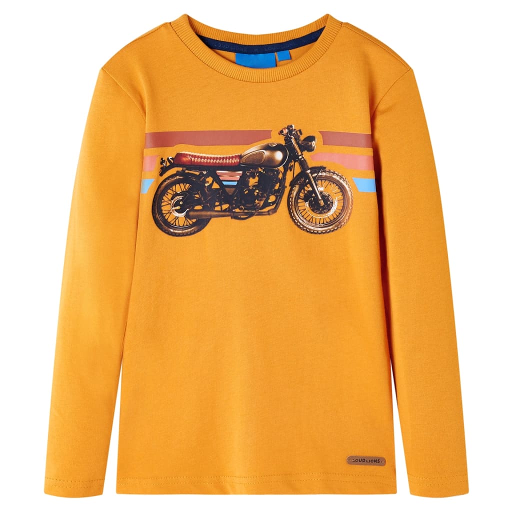 VidaXL Kindershirt mit langen Ärmeln 128 Ocker