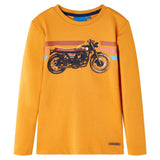 VidaXL Kindershirt mit langen Ärmeln 128 Ocker