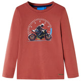 VidaXL Kindershirt mit langen Ärmeln 128 hennafarben