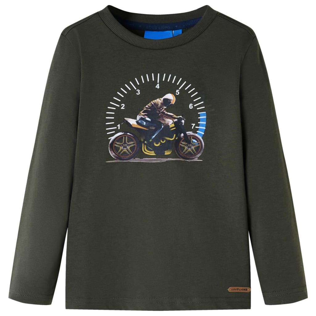VidaXL Kindershirt mit langen Ärmeln 104 Khaki