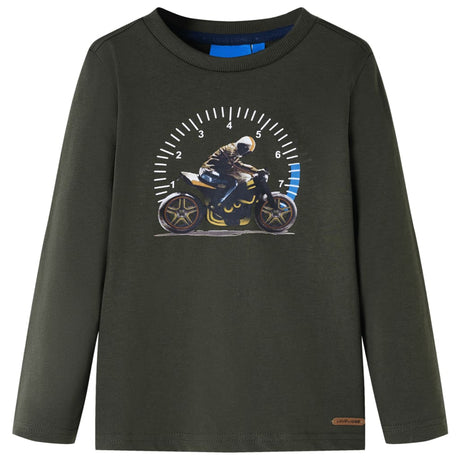 VidaXL Kindershirt mit langen Ärmeln 116 Khaki