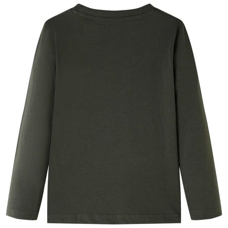 VidaXL Kindershirt mit langen Ärmeln 128 Khaki