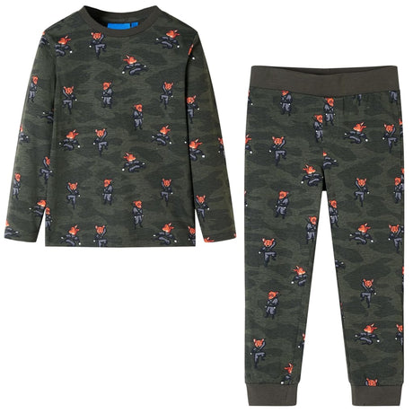 Vidaxl Kinderpyjama mit langen, 104 kakifarbigen Farben