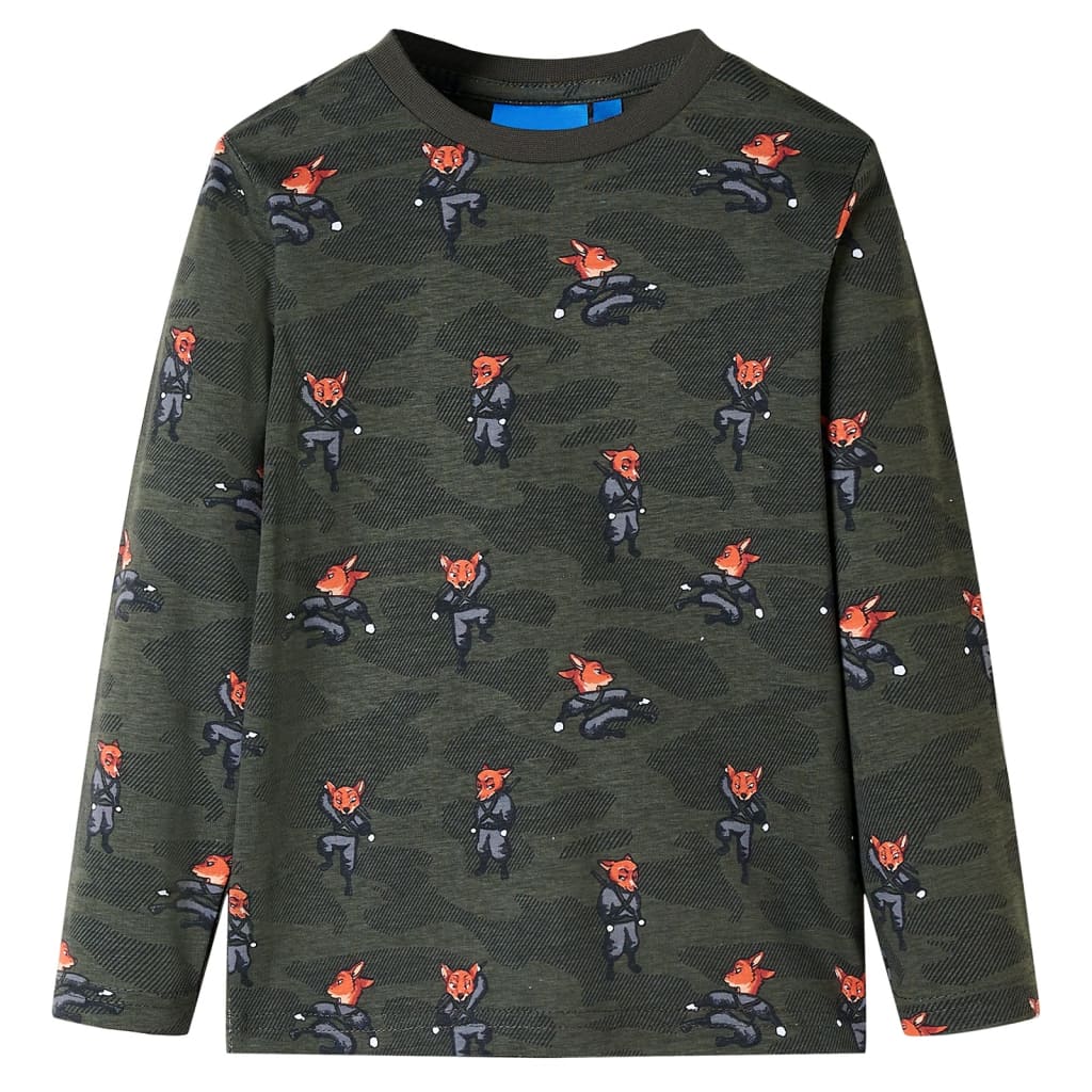 VidaXL Kinderpyjama mit langen Ärmeln 104 Khaki