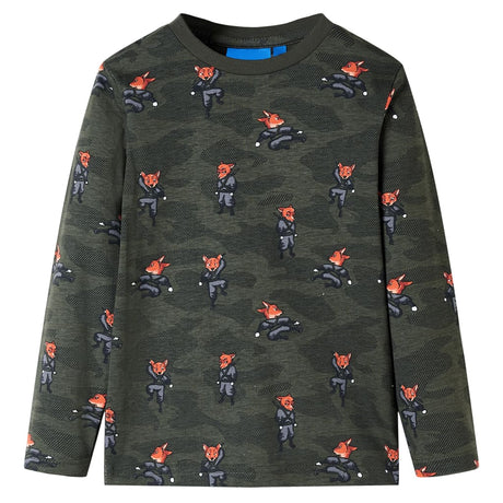 Vidaxl Kinderpyjama mit langen Ärmeln 116 Khaki