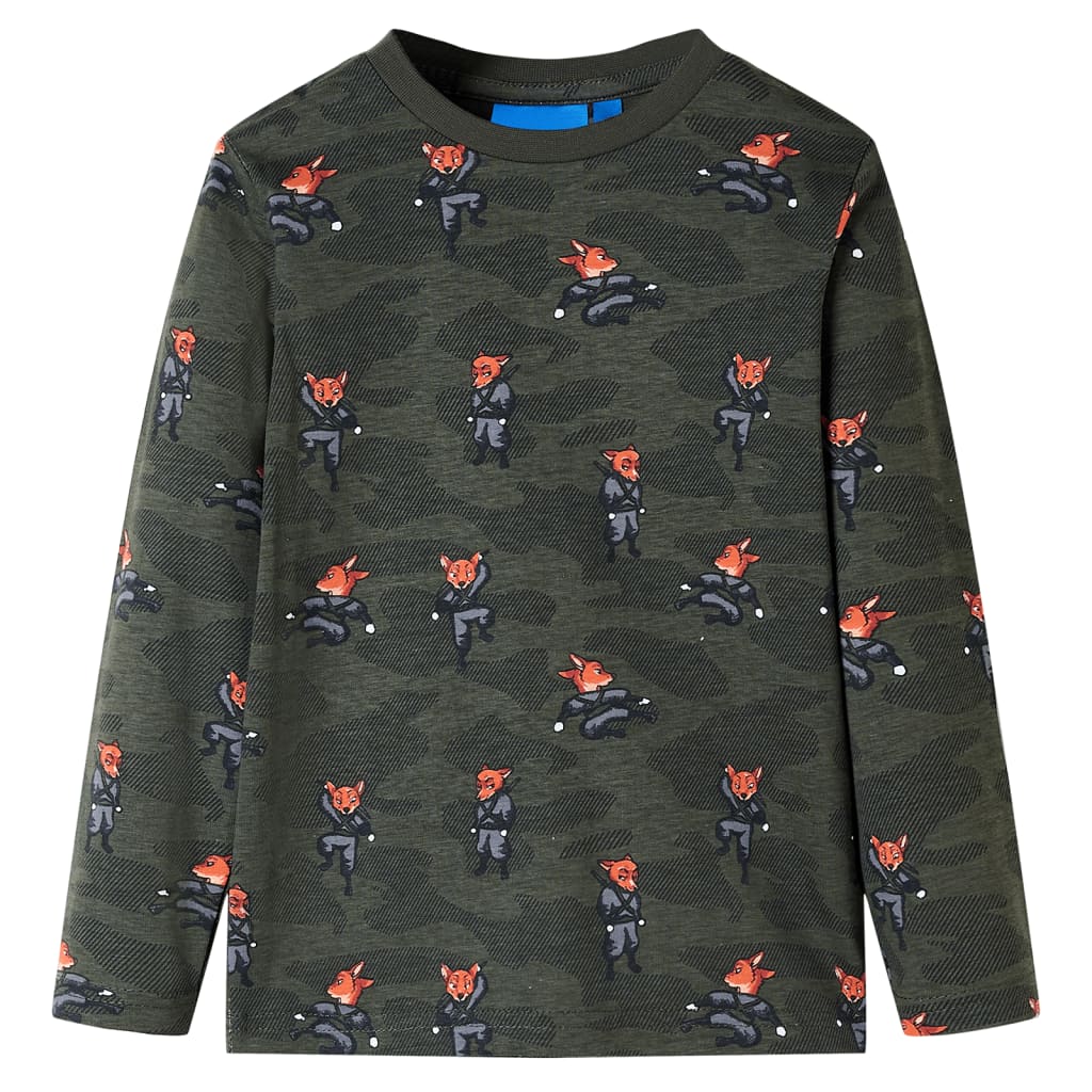 VidaXL Kinderpyjama mit langen Ärmeln 116 Khaki