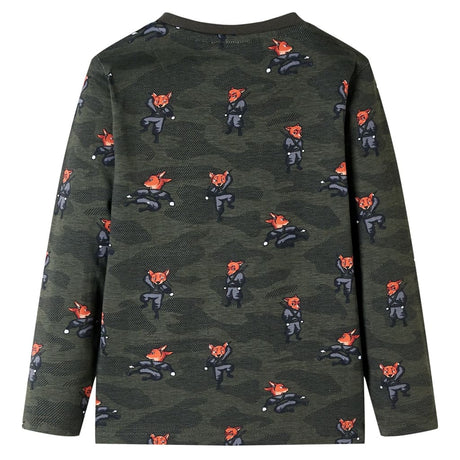 Vidaxl Kinderpyjama mit langen Ärmeln 116 Khaki