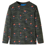VidaXL Kinderpyjama mit langen Ärmeln 128 Khaki