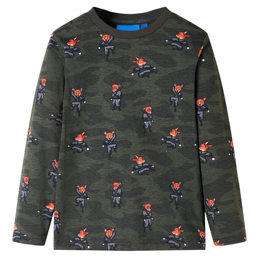 Vidaxl Kinderpyjama mit langen Ärmeln 140 Khaki