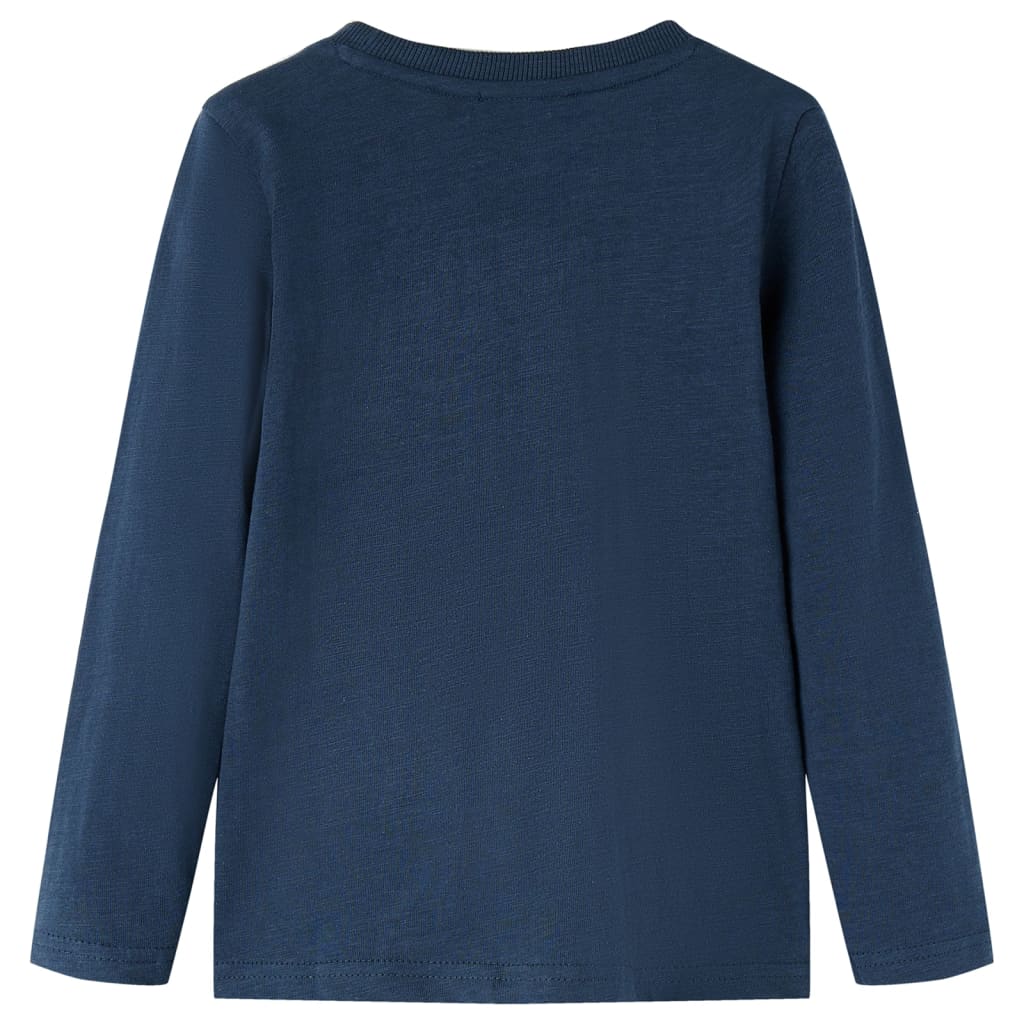 VidaXL Kinderhemd mit langen Ärmeln 116 Marineblau gemischt