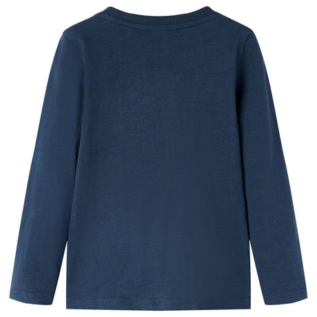 VidaXL Kinderhemd mit langen Ärmeln 116 Marineblau gemischt