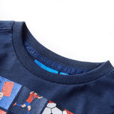 VidaXL Kinderhemd mit langen Ärmeln 116 Marineblau gemischt