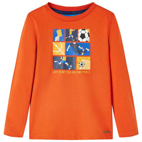 VidaXL Kindershirt mit langen Ärmeln 92 Orange