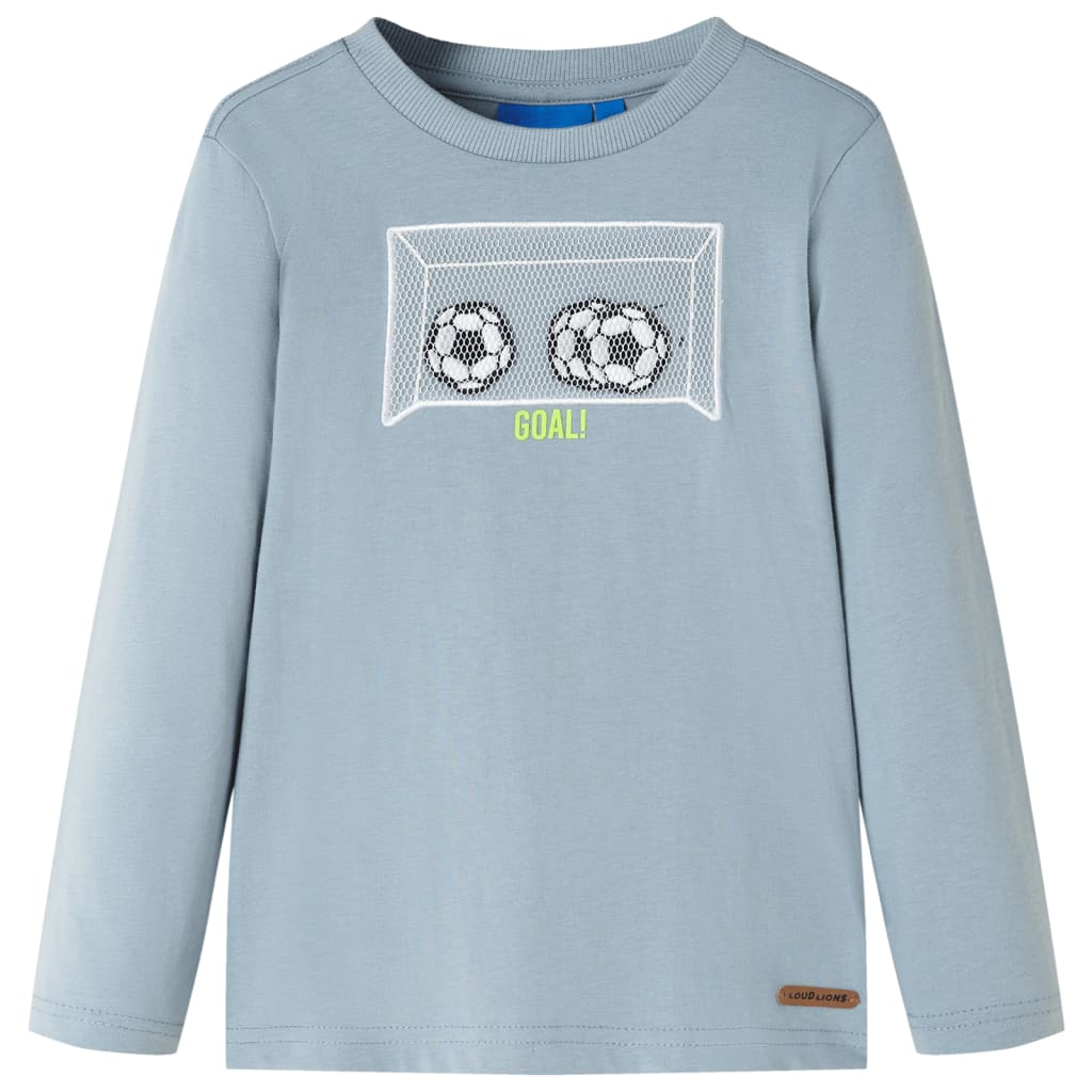 VidaXL Kindershirt mit langen Ärmeln 116 Hellblau