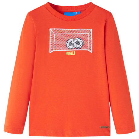 VidaXL Kindershirt mit langen Ärmeln 116 leuchtend orange