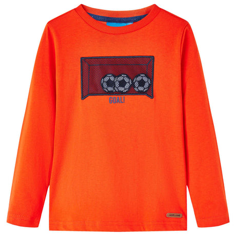 VidaXL Kindershirt mit langen Ärmeln 116 leuchtend orange