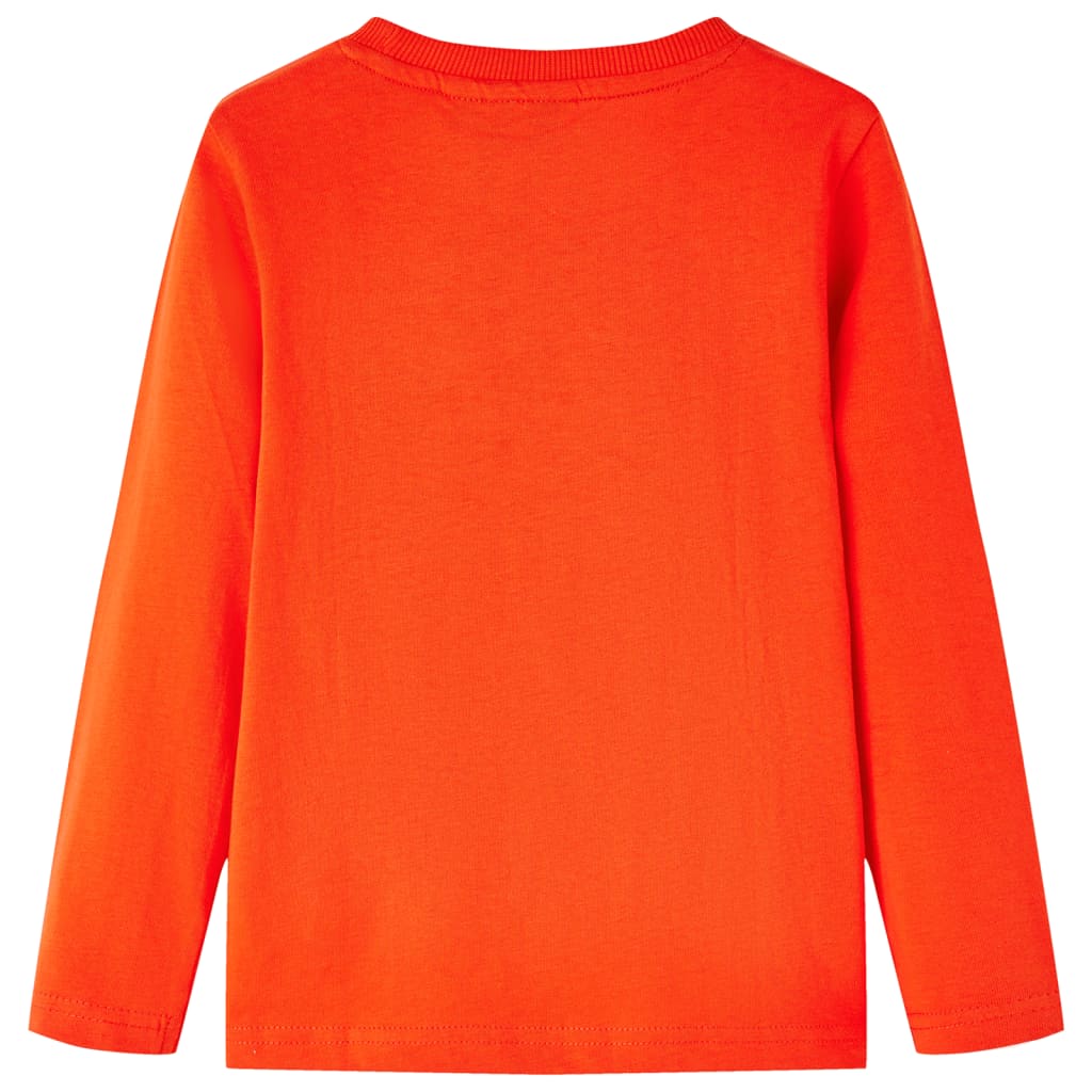 VidaXL Kindershirt mit langen Ärmeln 128 leuchtend orange
