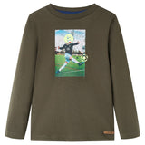 VidaXL Kindershirt mit langen Ärmeln 104 Khaki