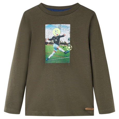 VidaXL Kindershirt mit langen Ärmeln 104 Khaki