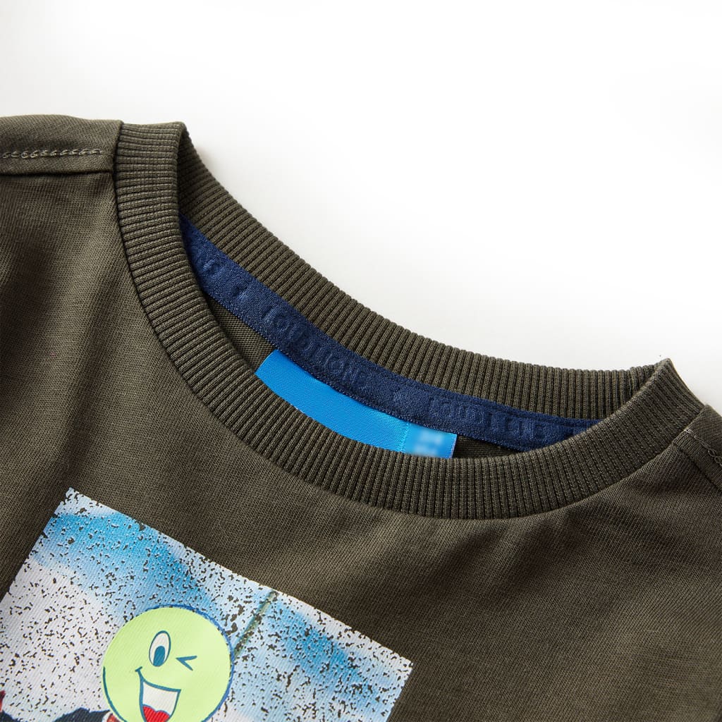 VidaXL Kindershirt mit langen Ärmeln 116 Khaki