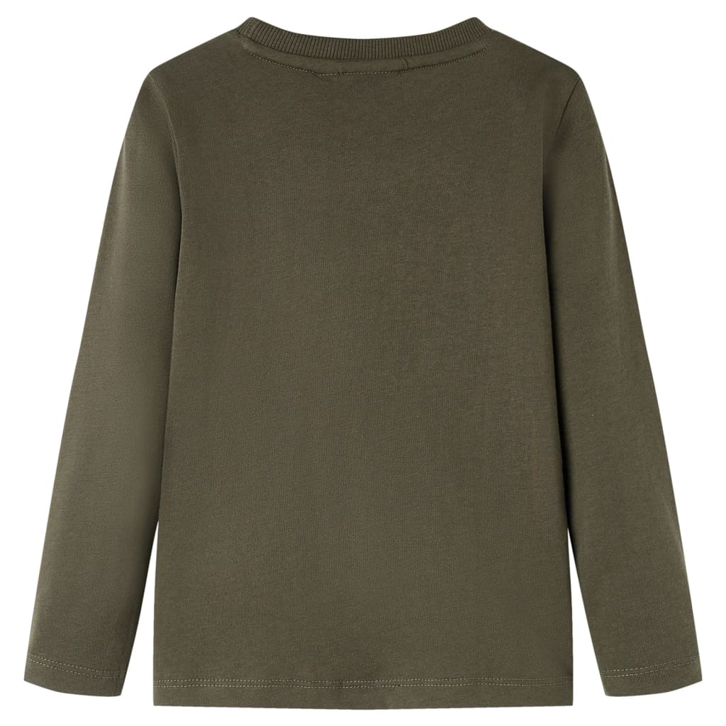 VidaXL Kindershirt mit langen Ärmeln 128 Khaki