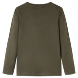 VidaXL Kindershirt mit langen Ärmeln 128 Khaki