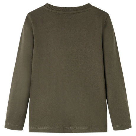VidaXL Kindershirt mit langen Ärmeln 128 Khaki