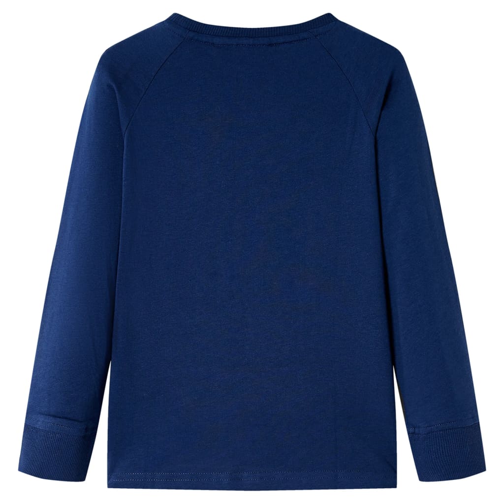 VidaXL Kindershirt mit langen Ärmeln 92 Marineblau