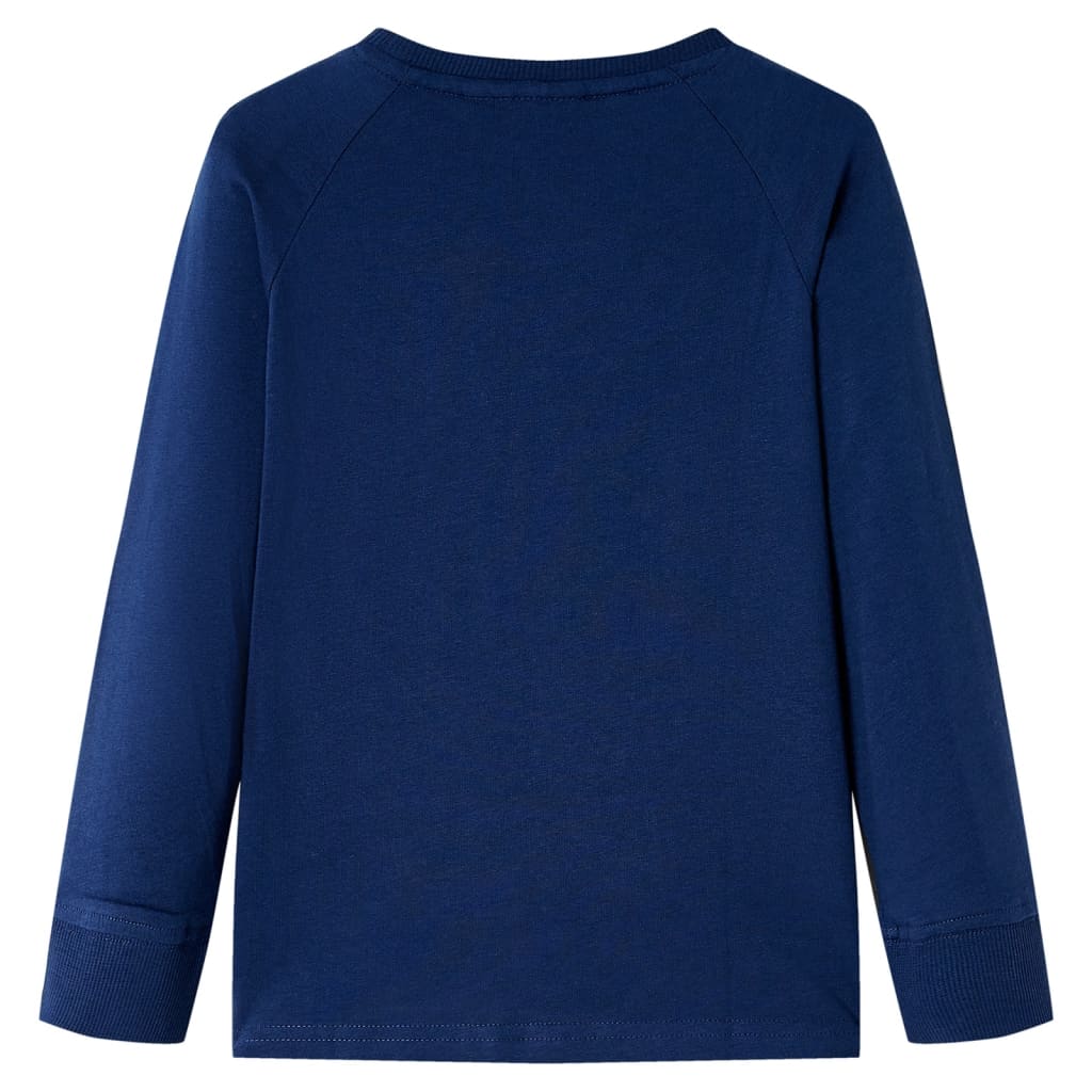 VidaXL Kindershirt mit langen Ärmeln 104 Marineblau