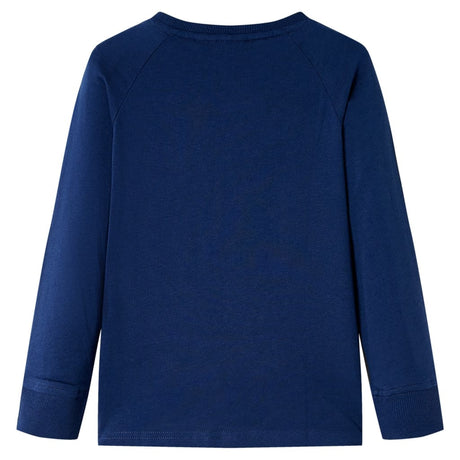 VidaXL Kindershirt mit langen Ärmeln 128 Marineblau