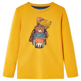 VidaXL Kindershirt mit langen Ärmeln 92 Ocker